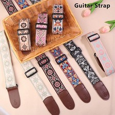 Gitarrengurt mit Blumenmuster – Verstellbar für E-Gitarre Akustik Bass