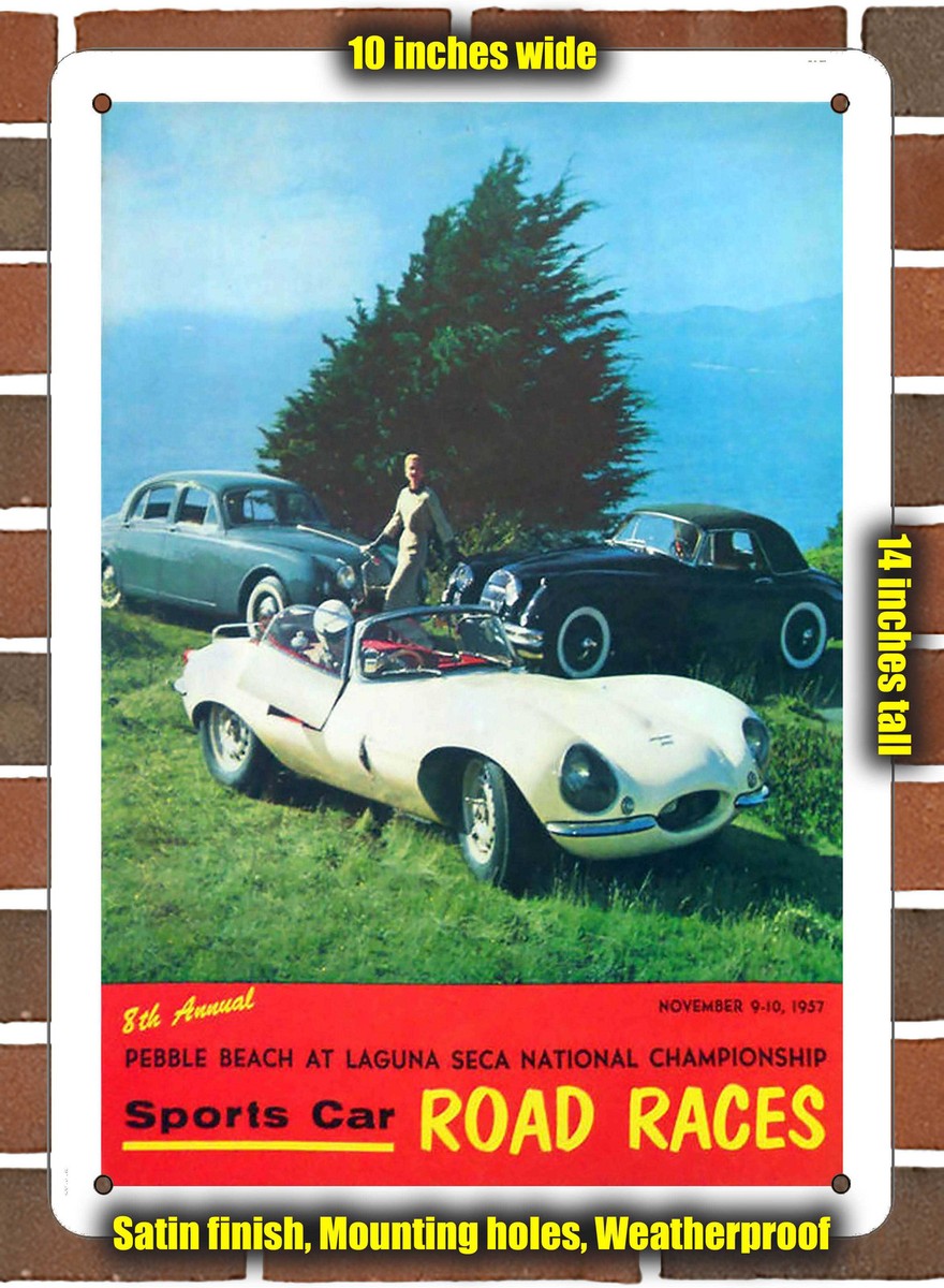 Metal Sign - 1957 Laguna Seca Raceway Racing Program - 10x14