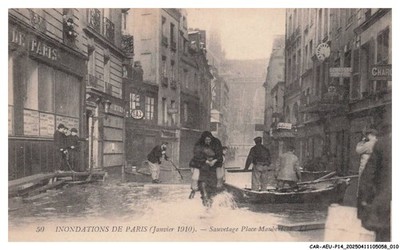 CAR-AEUP14-0641-75 - PARIS - Floods of Paris - Rescue Place Maubert