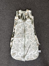 Yoofoss Baby Sleep Sack Small 0-6M White and Green Plant Print LOT OF 2 Cotton