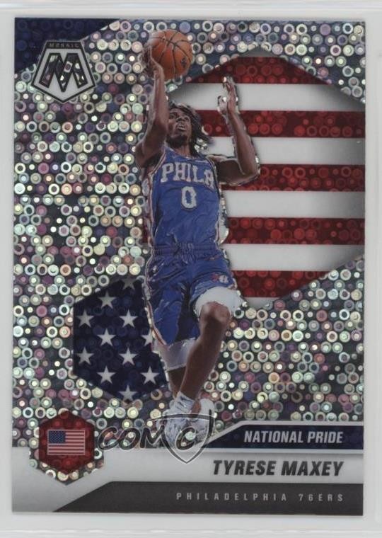 2020-21 Mosaic National Pride Fast Break Silver Prizm Tyrese Maxey Rookie RC 9p5