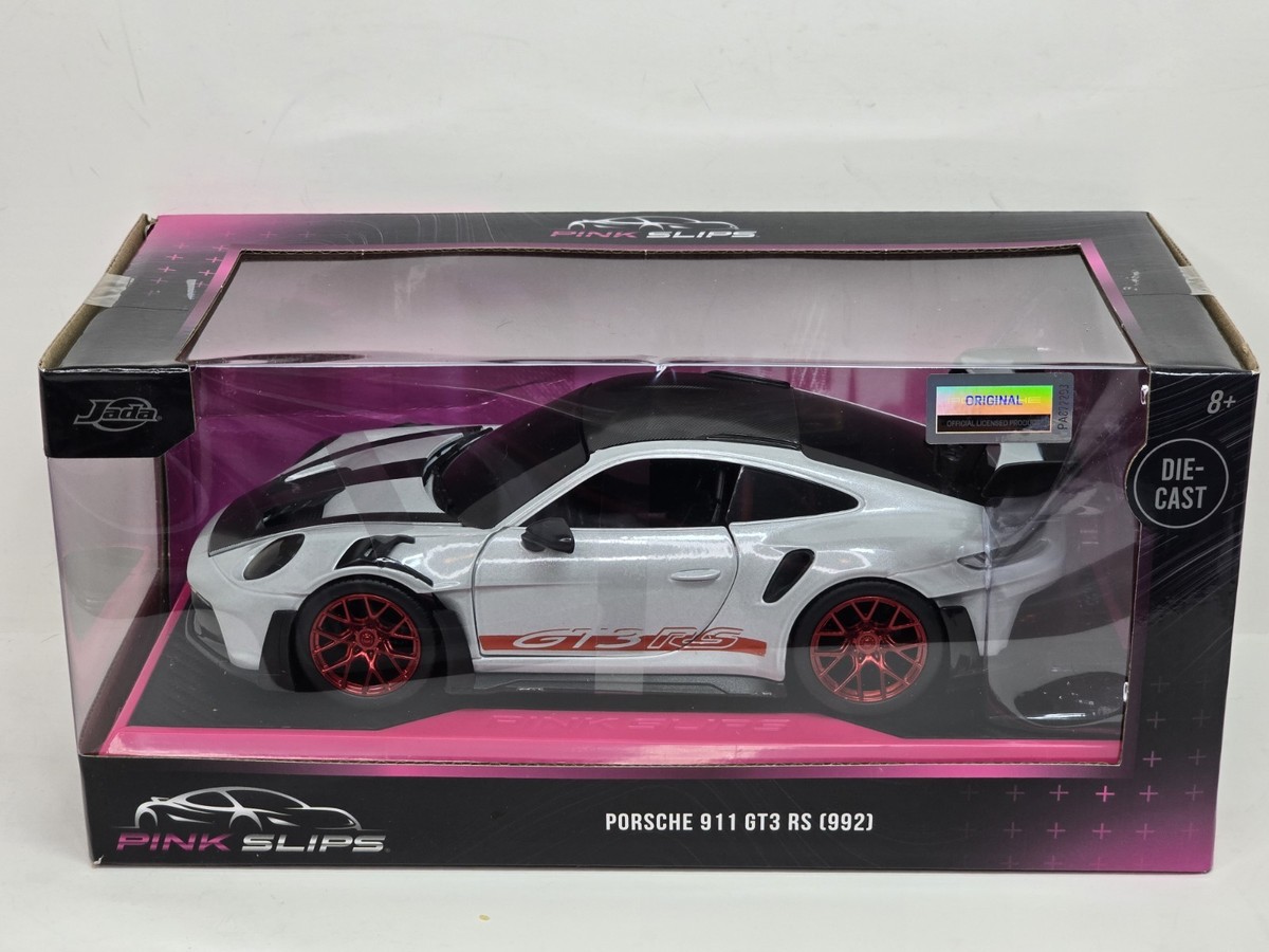 Jada Pink Slips 1:24 Porsche 911 GT3 RS (992) White Red And Pink