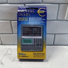 Vintage Casio Digital Diary SF-3700ERsr-w ORGANIZER 64kB Japan Open Box