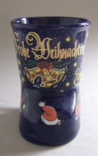 Weihnachten Stiefel Sammeltasse Glühweintasse Kaffeebecher Kobaltblau
