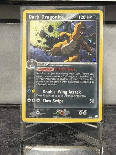 WING  SWIRL 🌀💫 Dark Dragonite 15/109 Holo Rare Nintendo Pokémon Card