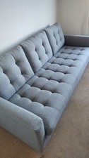 4 Seater Sofa With Grey Metal Legs