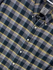 Brooks Brothers Plaid Sport Shirt Long Sleeve Button Down All Cotton Men s Large