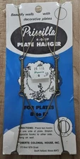 Vintage NIP Priscilla 4-Grip Metal Plate Wall Hanger for Plates 8 to 11 inches