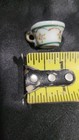 Vintage Dollhouse Miniature Tea/ Mini Coffee Cup Floral, Gold Green Tiny 1 in.  — photo 4