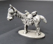 Vtg Rawcliffe Pewter Trail Horse Figurine Cowboy Riding Western Country