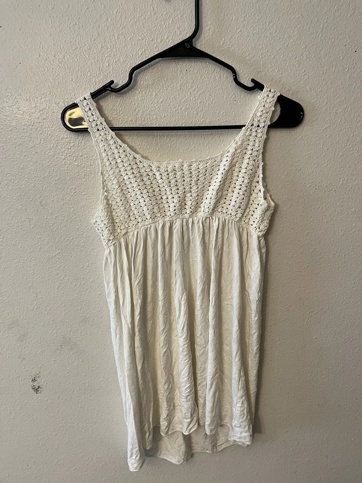 Max Studio Women’s Tank Blouse Size Small White Stretch Casual - Image 3 of 4