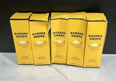 5x LOT Banana Drops Weight Loss Supplement BananaDrops Maximum Strength (2oz)