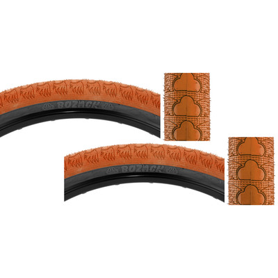 Pack of 2 SE Bikes Bozack 26 x 2.4 TPI 27 Clincher Wire Or/Black Reflective