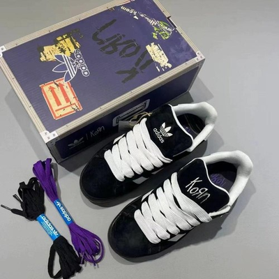 #ad #ad Adidas Korn Originals Campus #x27;00s Black White Gum Men#x27;s and Women#x27;s IG0792 $126.88