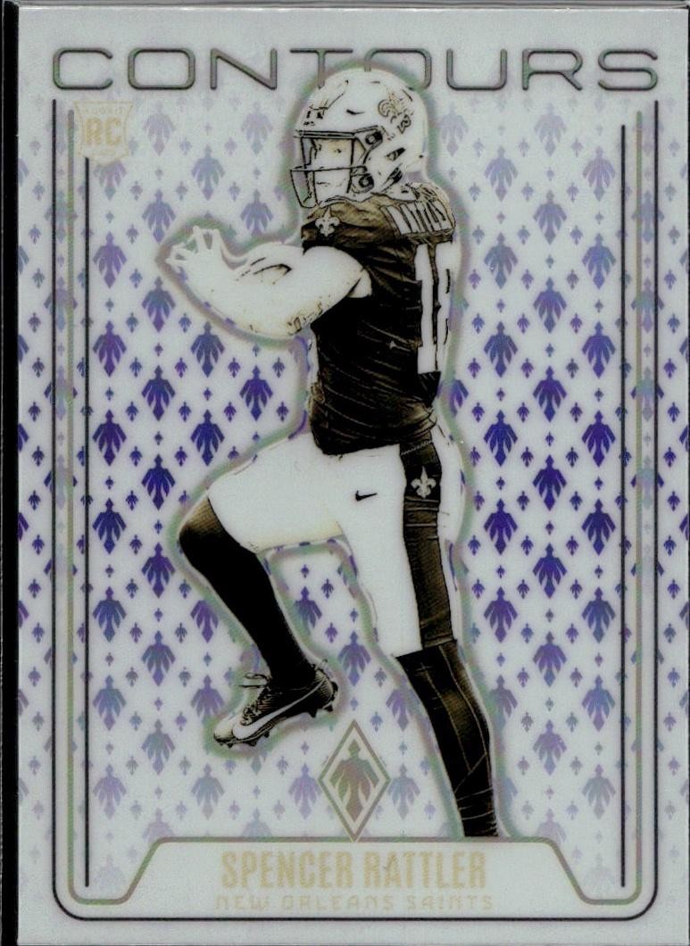 2024 Panini Phoenix #CON-SRR Spencer Rattler Contours Purple RC SP 🔥