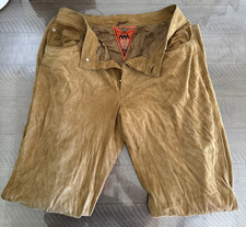 RARE Vintage Life Guards Crew Mens Suede Pants Leather Made in Italy Lined