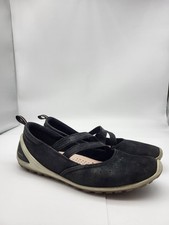 Ecco Biom Lite Women's EUR 39 8-8.5 Black Leather Slip-On Round Toe Golf Flat