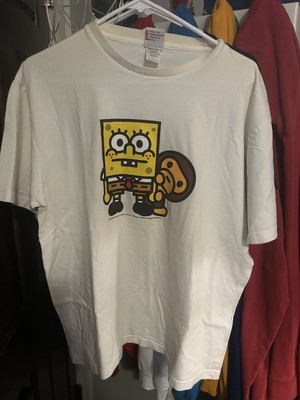 A Bathing Ape Baby Milo X SpongeBob X Nickelodeon Mens L Shirt
