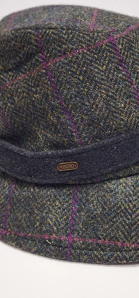Sombrero Mucros Clodagh Espiga Tweed 100% Lana Mujer Ajustable 23 pulgadas Foto 2 de 4