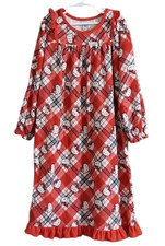 Hello Kitty Granny Nightgown - Red - Flannel Big Girls Small 6-6X NWT