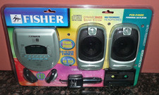 Vintage Sealed Fisher PCD-2450C Personal CD Player Car Kit Dynamic Speakers