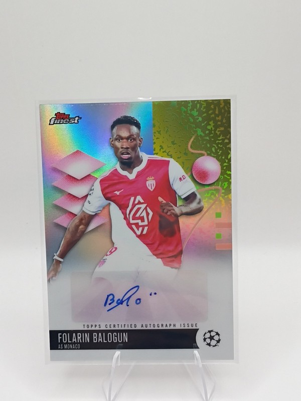 2025-26 Topps Finest UEFA Club Competitions Folarin Balogun Auto