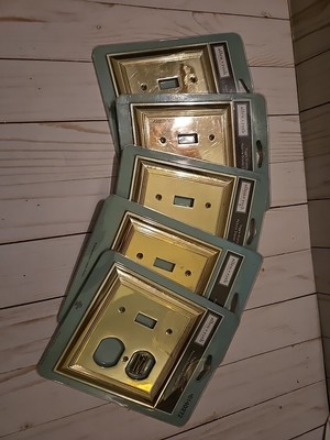 NEW!!! allen + roth Polished Brass Toggle Combo Switch/Outlet Cover ...