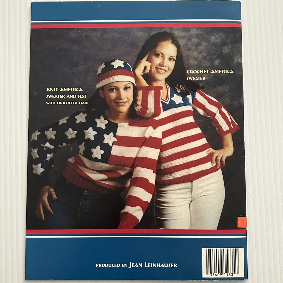 STARS & STRIPES SWEATERS to Knit and Crochet Pattern Booklet 4th of July Flag - Image 4 of 4