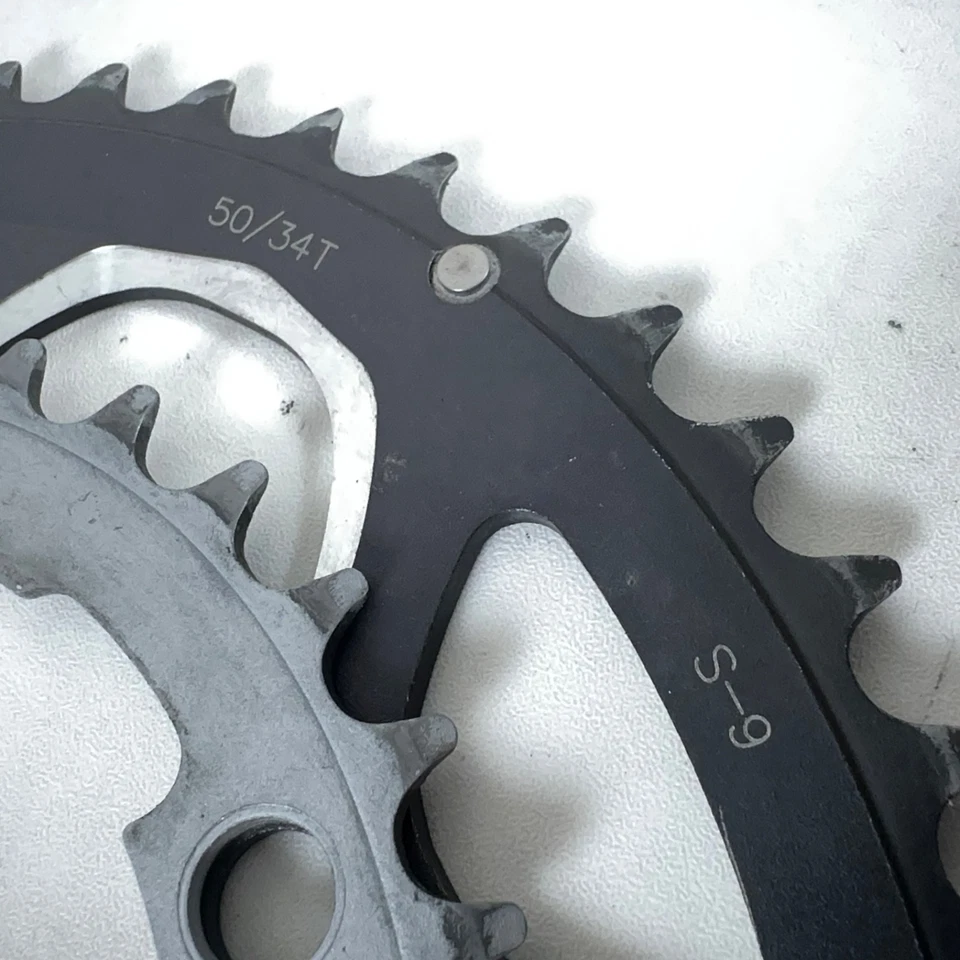 FSA Double Chainring Set 50/34 Road Compact for 9 Speed 110 BCD Steel Inner Ring - Image 2 of 4