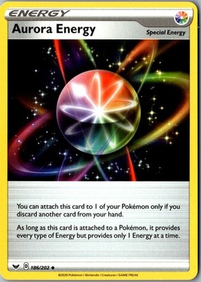 Aurora Energy 186/202 Uncommon Sword and Shield Base Set LP Pokemon Card |  eBay