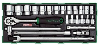 For TOPTUL GTB25040 Insert tray with tools for trolley with equipment 25 pcs GT