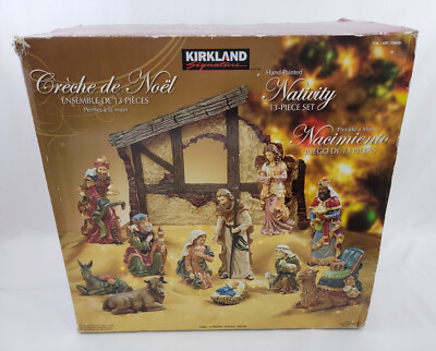 Kirkland Signature Large 13 Piece Nativity Set Wood Style Kirkland Signature Large 13 Piece Nativity Set Wood Style