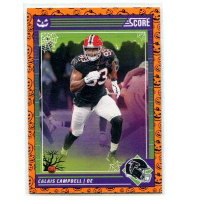 #ad #ad 2024 Panini Score A Treat Football Calais Campbell #12 Orange Pumpkins Falcons $1.99
