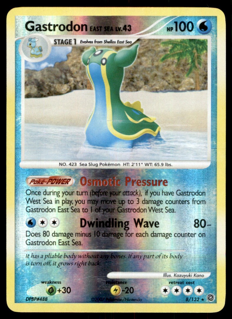 Diamond & Pearl - Secret Wonders Gastrodon East Sea Reverse Holo #8 Light Play