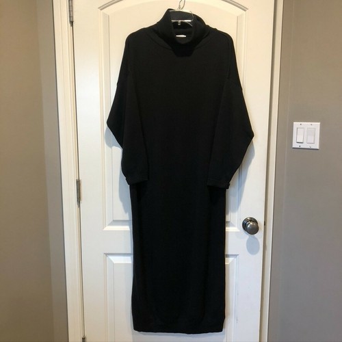Joan Vass, USA Black Turtleneck Long 