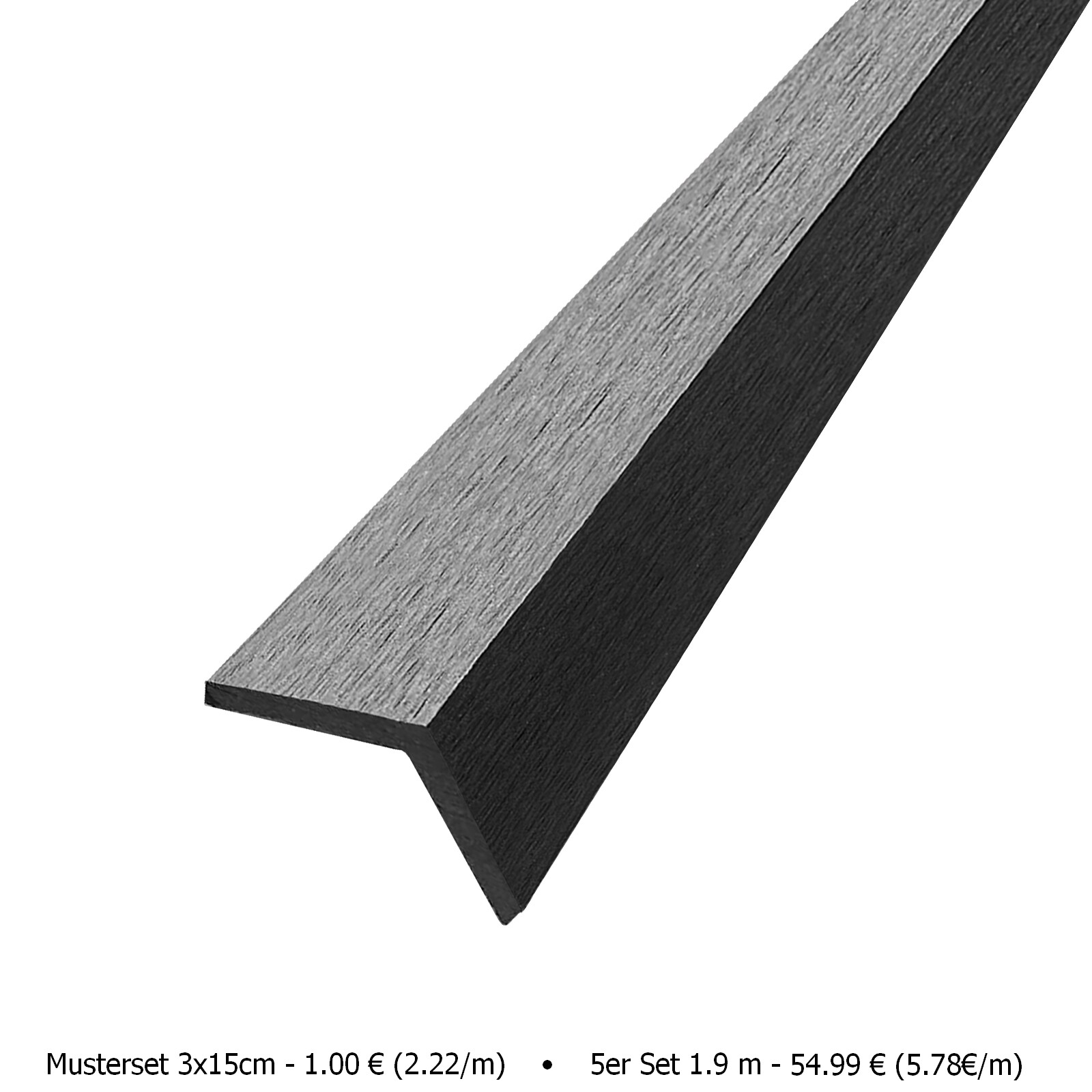 WPC Winkelleiste 48x48x1450mm - Abschlussleiste Für Terrassen & Balkone