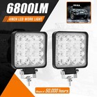 2x 4inch Osram Square LED Work Lights Flood Light Reverse Lamp Ute Truck 12V 24V