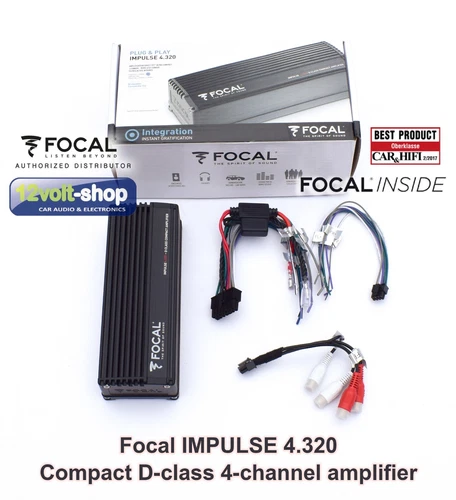 FOCAL Impulse 4.320 Ultra Compact 4-channel D-class amplifier 4x55Wrms @ 4Ω