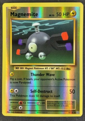 Magnemite 37/108 XY Evolutions 2016 Reverse Holo Foil - NM Pokemon Card