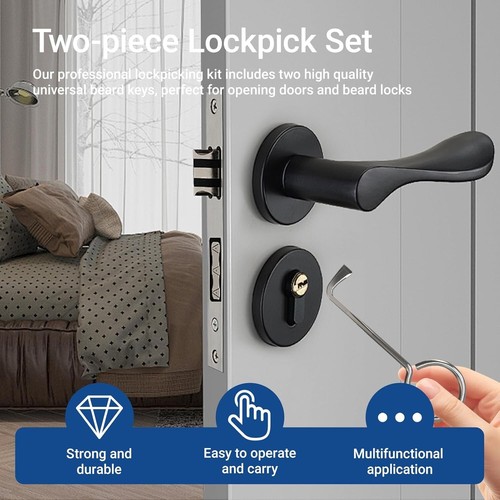 2 Stück Profi Dietrich Set, Buntbartschlüssel Universal, Öffnet Nahezu Jede Tür. - Bild 4 von 7