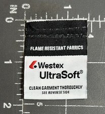 Westex UltraSoft FR Flame Resistant Fire Retardant Workwear Clothing Patch Tag