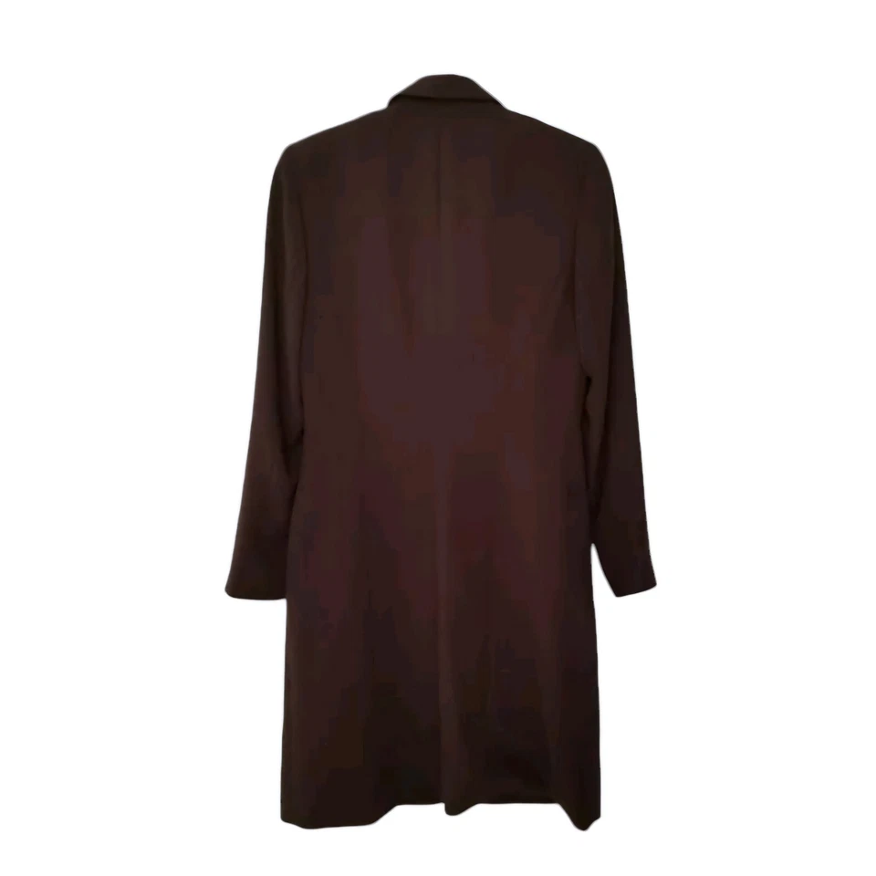 Abrigo Blazer Max Studios Mujer Longline 3 Botones Talla 8 Marrón. Foto 2 de 4