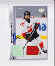 JAIME BOURBONNAIS autographed SIGNED '23 Upper Deck TEAM CANADA women JERSEY crd