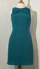Oasis Size 10 Dress Zip Lined Turquoise Smart Work Elegant 1339