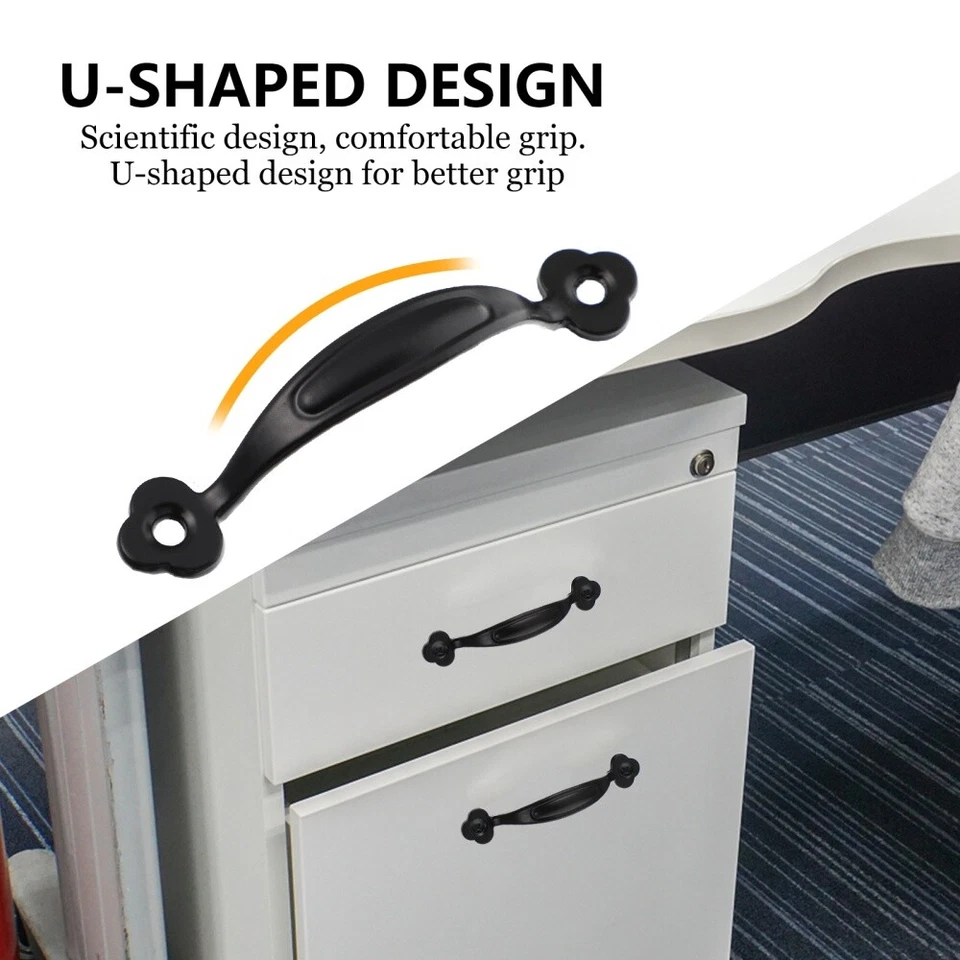 12 pcs black drawer knob Bronze Kabinett Knöpfe Metall Schrank Knopf - Bild 3 von 4