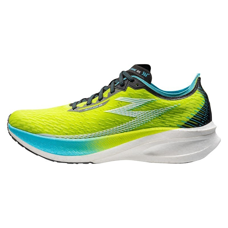 361 Degrees Men's Flame RS Carbon Plated Running Shoes Size 12 Lime Brand New