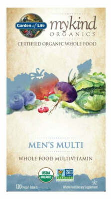 Garden of Life mykind Organics Men's Multivitamin 120 Vegan Tablets Exp: 01/2028