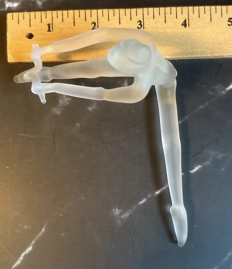 VTG Milon Townsend Handmade Art Glass Ballerina Signed 5.5”x2.75” 1990