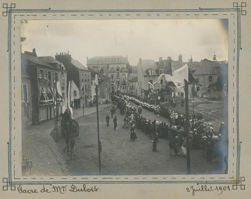 1901 Silver Print: Monseigneur Dubois' Coronation in Le Mans