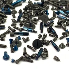 50 Elgin Blue & Black Case & Movement Screws Steel Watchmaker Repair Lot Parts